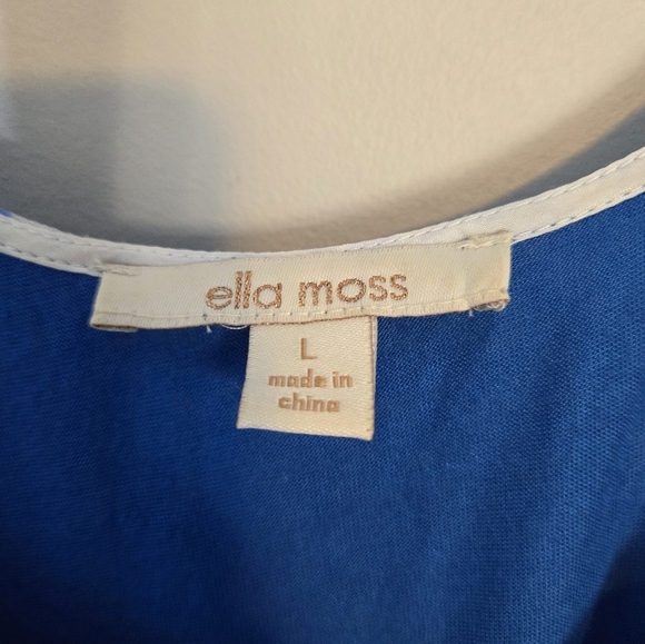 Ella Moss Blue and Green Geometric Maxi Dress - Picture 5 of 5